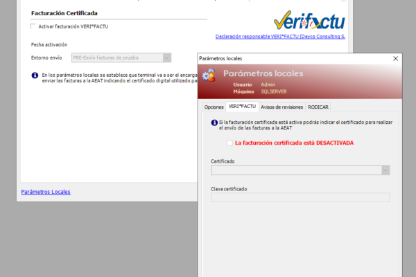 ActivaVerifactuParam ActivaVerifactuParam